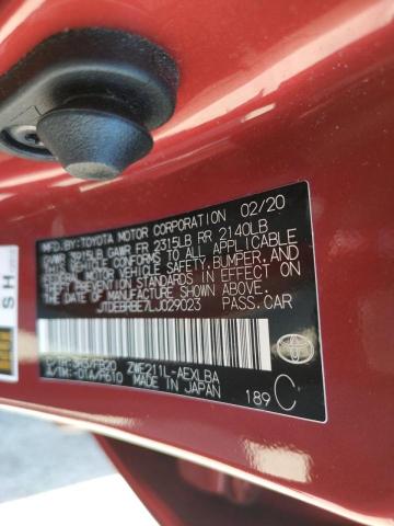 Photo 10 from auction – 2020 TOYOTA COROLLA LE with VIN JTDEBRBE7LJ029023