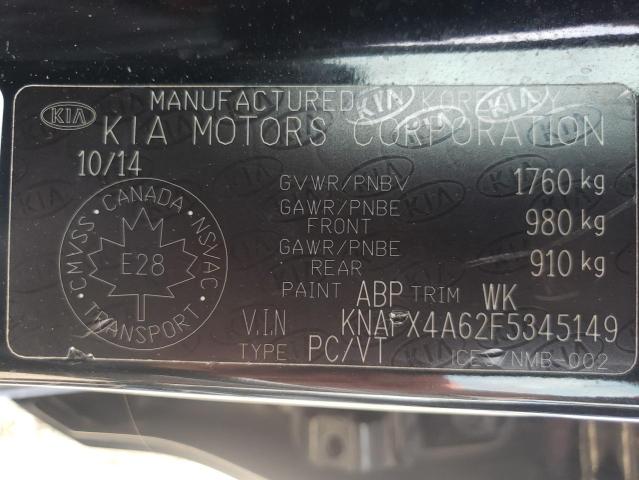 KIA FORTE LX 2015 with VIN KNAFX4A62F5345149 - Photo from auction