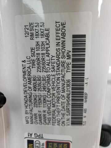 Photo 10 from auction – 2022 HONDA CR-V EX with VIN 5J6RT6H54NL013836