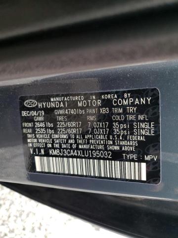 Photo 10 from auction – 2020 HYUNDAI TUCSON LIM with VIN KM8J3CA4XLU195032