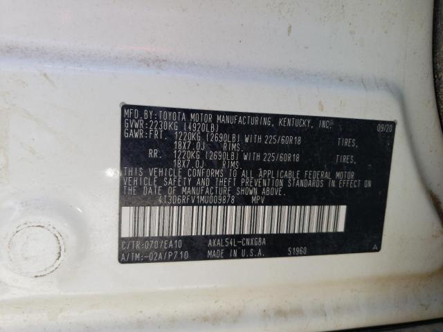Photo 10 from auction – 2021 TOYOTA RAV4 LIMIT with VIN 4T3D6RFV1MU009878