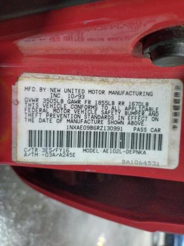 Photo 10 from auction – 1994 TOYOTA COROLLA LE with VIN 1NXAE09B6RZ130991