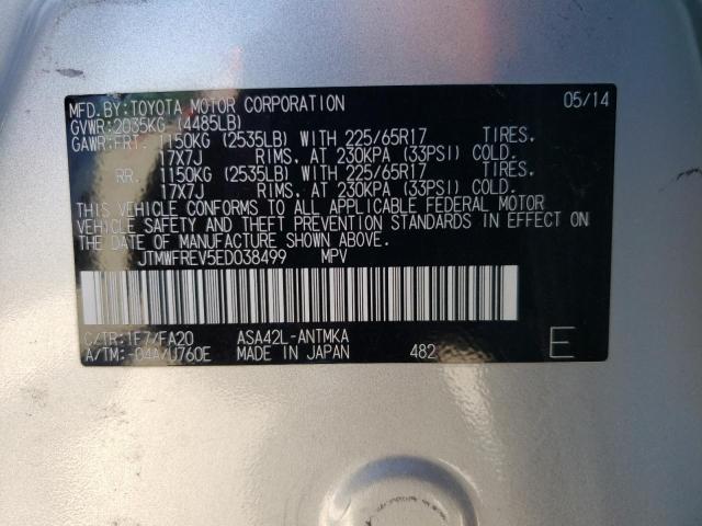 Photo 10 from auction – 2014 TOYOTA RAV4 XLE with VIN JTMWFREV5ED038499