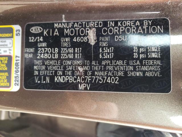 Photo 10 from auction – 2015 KIA SPORTAGE L with VIN KNDPBCAC7F7757402