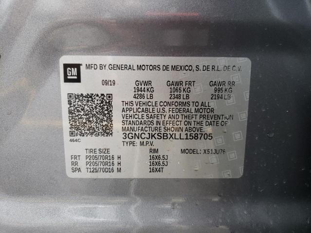 Photo 10 from auction – 2020 CHEVROLET TRAX LS with VIN 3GNCJKSBXLL158705