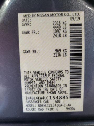 Photo 10 from auction – 2020 NISSAN ALTIMA SL with VIN 1N4BL4EW4LC154885