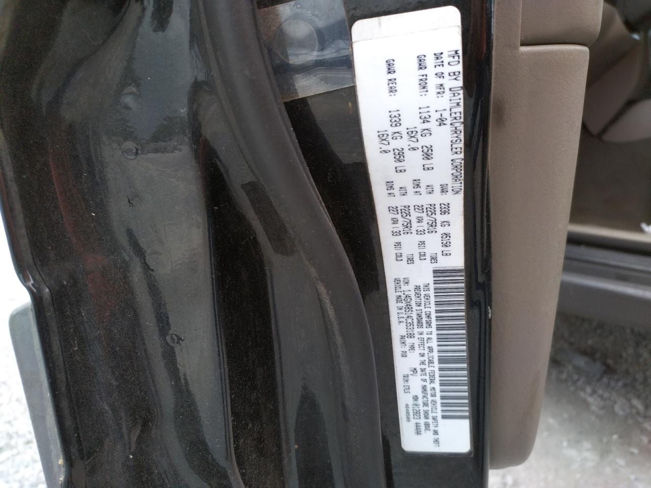 Photo 11 from auction – 2004 JEEP GRAND CHER with VIN 1J4GX48S14C353188