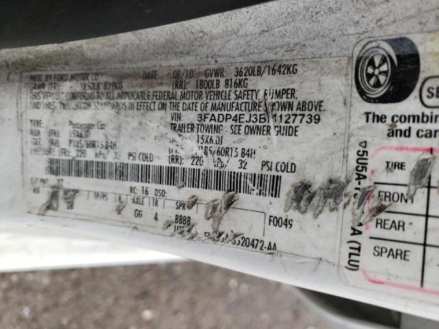 Photo 10 from auction – 2011 FORD FIESTA SE with VIN 3FADP4EJ3BM127739