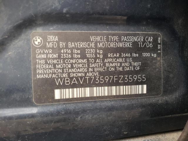 Photo 10 from auction – 2007 BMW 328 XIT with VIN WBAVT73597FZ35955