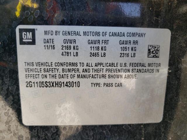 Photo 10 from auction – 2017 CHEVROLET IMPALA LT with VIN 2G1105S3XH9143010