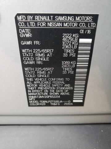 Photo 10 from auction – 2016 NISSAN ROGUE S with VIN KNMAT2MV2GP652214