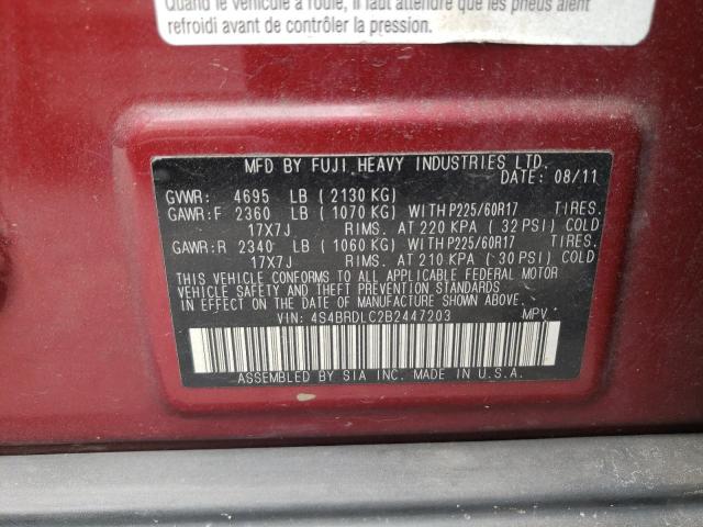 Снимка 10 от търг – 2011 SUBARU OUTBACK 3. с VIN 4S4BRDLC2B2447203