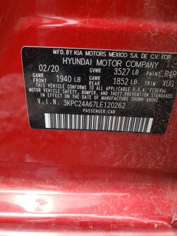Photo 10 from auction – 2020 HYUNDAI ACCENT SE with VIN 3KPC24A67LE120262