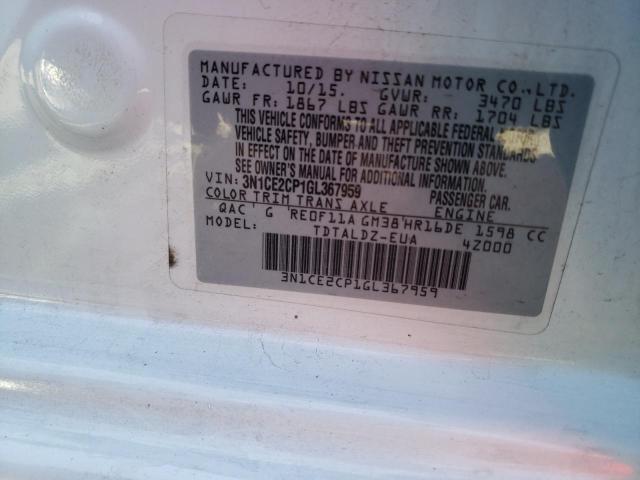 Photo 10 from auction – 2016 NISSAN VERSA NOTE with VIN 3N1CE2CP1GL367959