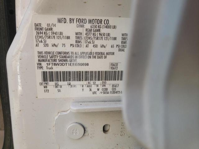 Photo 10 from auction – 2014 FORD F350 SUPER with VIN 1FT8W3DT1EEB50698