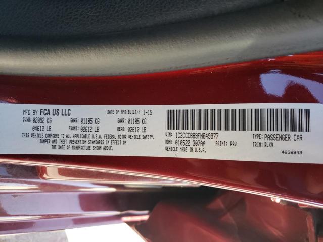 Photo 10 from auction – 2015 CHRYSLER 200 S with VIN 1C3CCCBB9FN649977