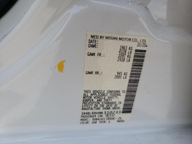 Photo 10 from auction – 2021 NISSAN ALTIMA SV with VIN 1N4BL4DVXMN310233