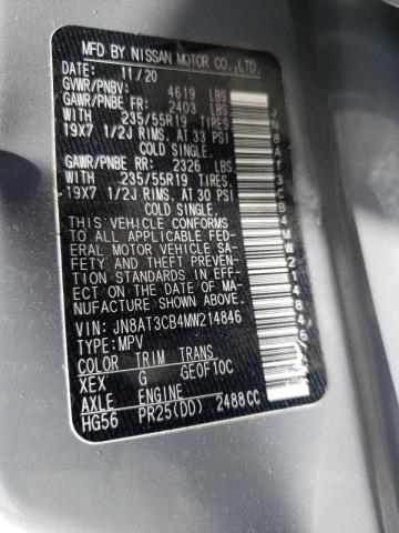 Photo 10 from auction – 2021 NISSAN ROGUE SL with VIN JN8AT3CB4MW214846
