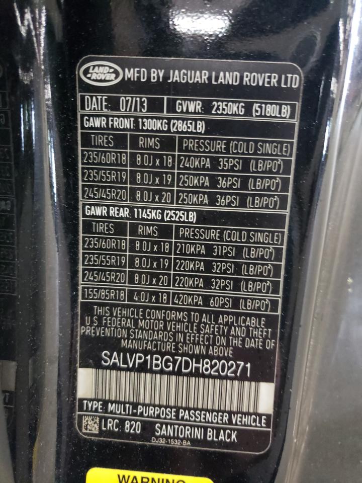 Photo 10 from auction – 2013 LAND ROVER RANGE ROVE with VIN SALVP1BG7DH820271