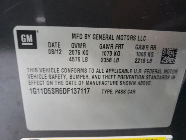 Photo 10 from auction – 2013 CHEVROLET MALIBU 1LT with VIN 1G11D5SR6DF137117