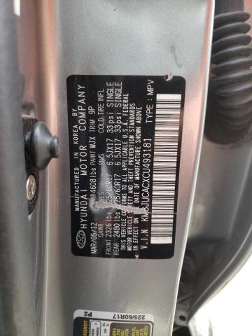 Photo 10 from auction – 2012 HYUNDAI TUCSON GLS with VIN KM8JUCACXCU493181