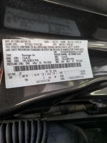 Photo 10 from auction – 2017 FORD FOCUS S with VIN 1FADP3E20HL313557