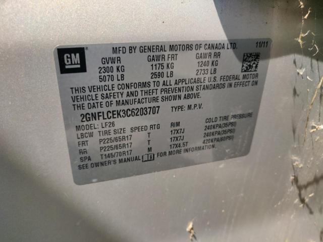 Photo 10 from auction – 2012 CHEVROLET EQUINOX LS with VIN 2GNFLCEK3C6203707