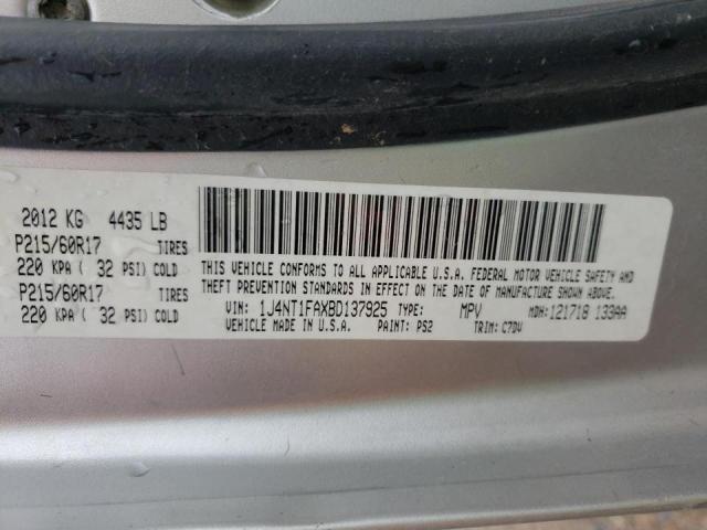 Photo 10 from auction – 2011 JEEP COMPASS SP with VIN 1J4NT1FAXBD137925