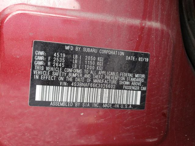 Photo 10 from auction – 2019 SUBARU LEGACY 2.5 with VIN 4S3BNAF66K3026602