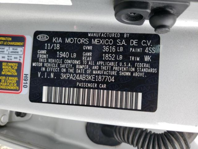 Photo 10 from auction – 2019 KIA RIO S with VIN 3KPA24AB3KE187704