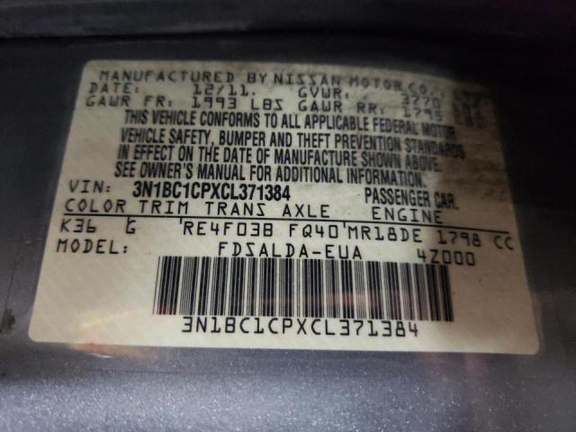Photo 10 from auction – 2012 NISSAN VERSA S with VIN 3N1BC1CPXCL371384