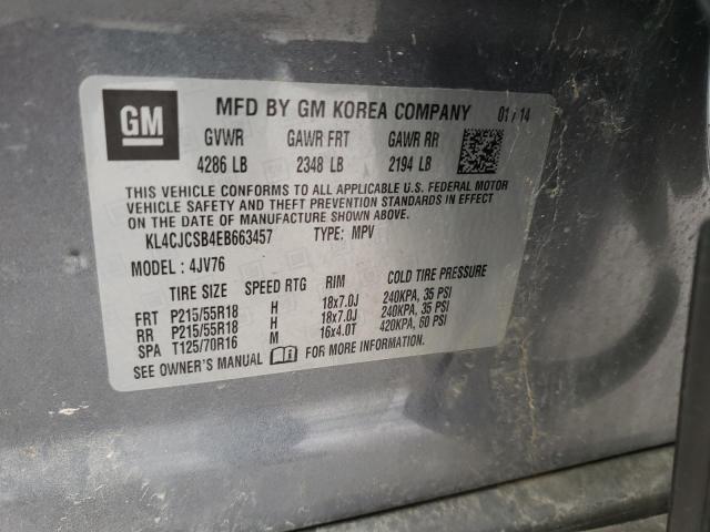 Photo 10 from auction – 2014 BUICK ENCORE with VIN KL4CJCSB4EB663457