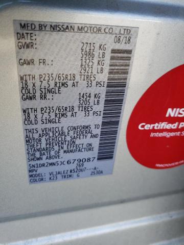 Photo 10 from auction – 2018 NISSAN PATHFINDER with VIN 5N1DR2MN5JC679087