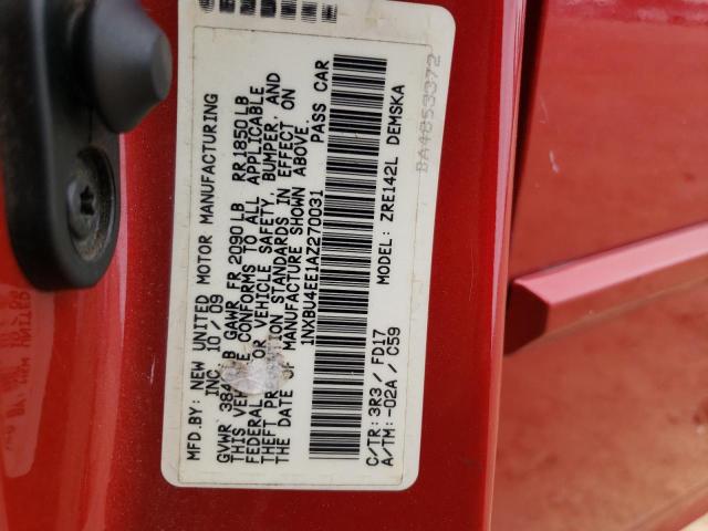 Photo 10 from auction – 2010 TOYOTA COROLLA BA with VIN 1NXBU4EE1AZ270031