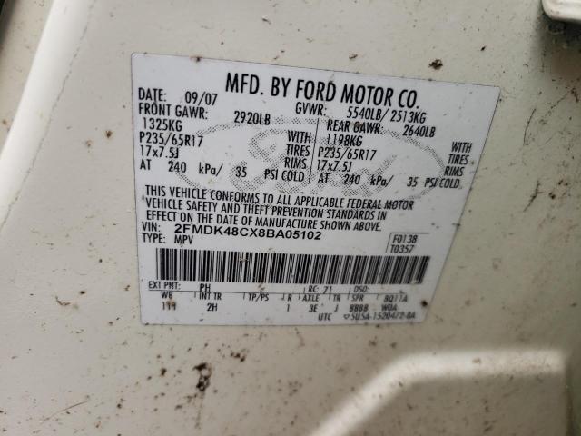 Photo 10 from auction – 2008 FORD EDGE SEL with VIN 2FMDK48CX8BA05102