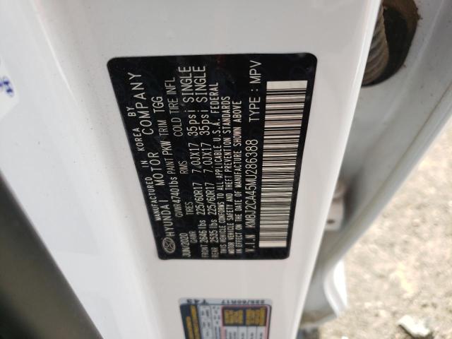 Photo 10 from auction – 2021 HYUNDAI TUCSON SE with VIN KM8J2CA45MU286388