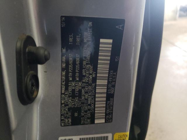 Photo 10 from auction – 2015 TOYOTA SIENNA LE with VIN 5TDKK3DC7FS547748