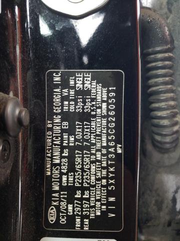 Photo 10 from auction – 2012 KIA SORENTO BA with VIN 5XYKT3A65CG260591