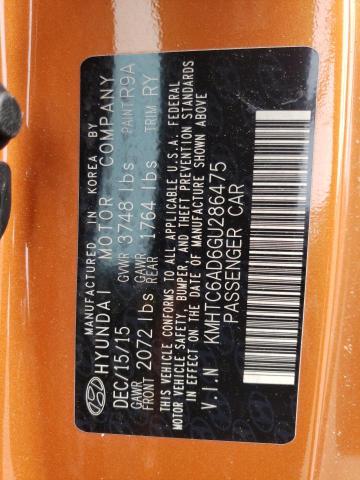Photo 10 from auction – 2016 HYUNDAI VELOSTER with VIN KMHTC6AD6GU286475