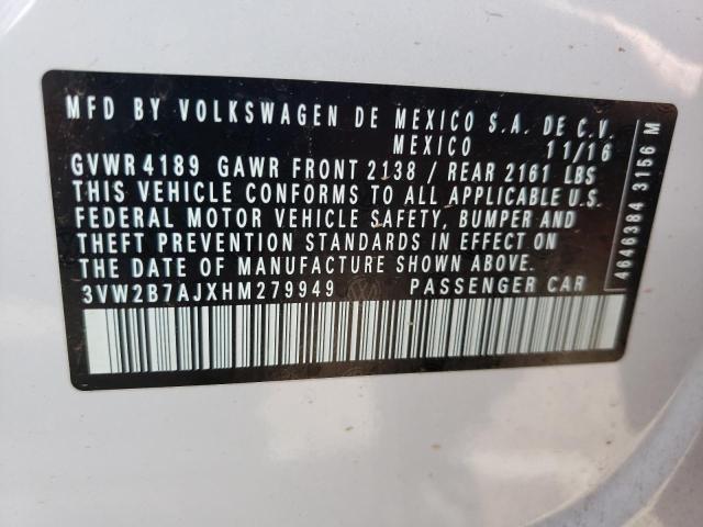 Photo 10 from auction – 2017 VOLKSWAGEN JETTA S with VIN 3VW2B7AJXHM279949