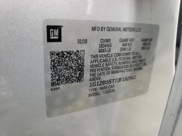 Photo 10 from auction – 2018 CHEVROLET MALIBU LS with VIN 1G1ZB5ST7JF182843
