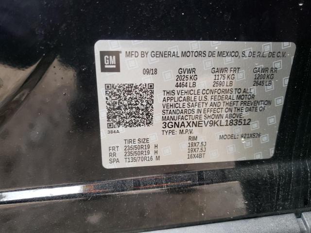 Photo 10 from auction – 2019 CHEVROLET EQUINOX PR with VIN 3GNAXNEV9KL183512