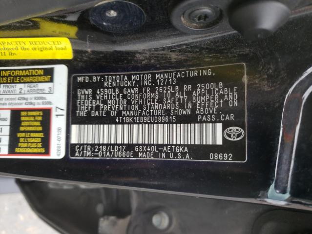 Photo 10 from auction – 2014 TOYOTA AVALON BAS with VIN 4T1BK1EB9EU089615