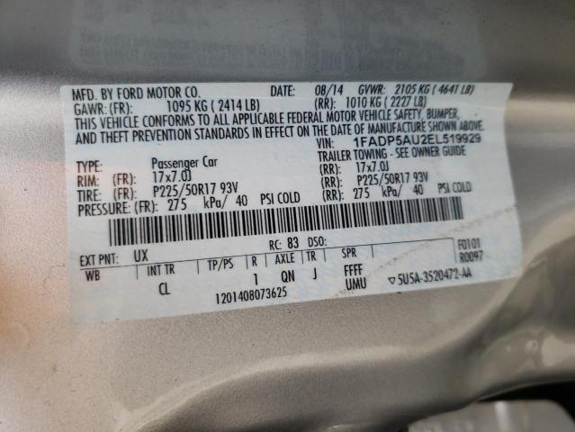 Photo 10 from auction – 2014 FORD C-MAX SE with VIN 1FADP5AU2EL519929