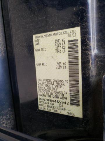 Photo 10 from auction – 2011 NISSAN ALTIMA BAS with VIN 1N4AL2AP9BN465942