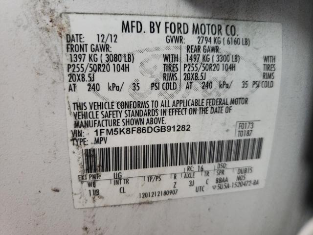 Photo 10 from auction – 2013 FORD EXPLORER L with VIN 1FM5K8F86DGB91282