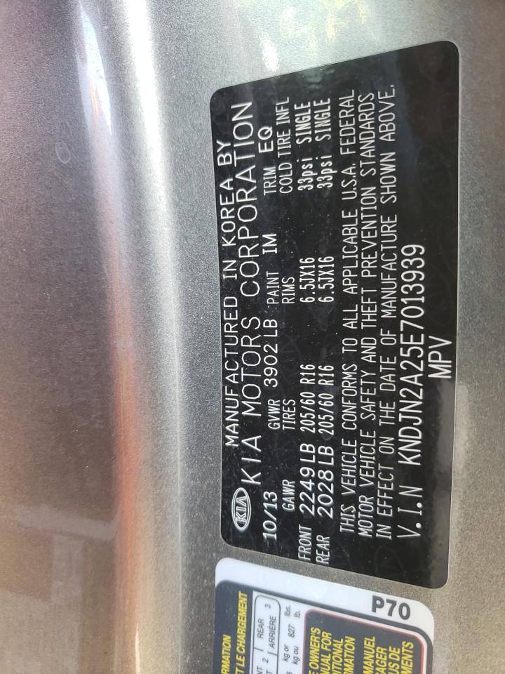 Photo 10 from auction – 2014 KIA SOUL with VIN KNDJN2A25E7013939