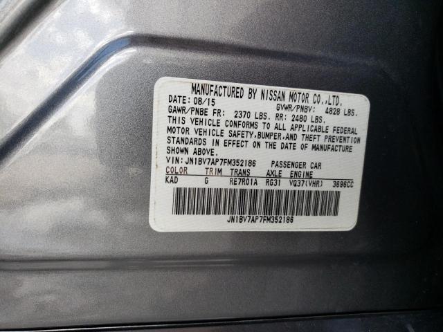 Photo 10 from auction – 2015 INFINITI Q50 BASE with VIN JN1BV7AP7FM352186