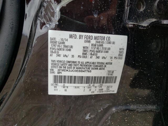 Photo 10 from auction – 2014 FORD EDGE SEL with VIN 2FMDK3JC0EBB47765