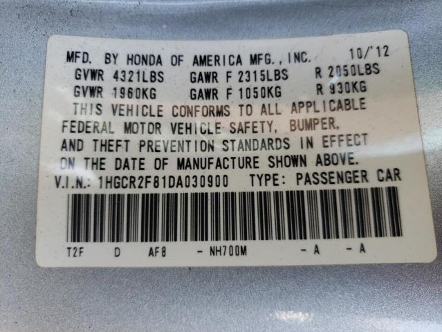 Photo 10 from auction – 2013 HONDA ACCORD EXL with VIN 1HGCR2F81DA030900